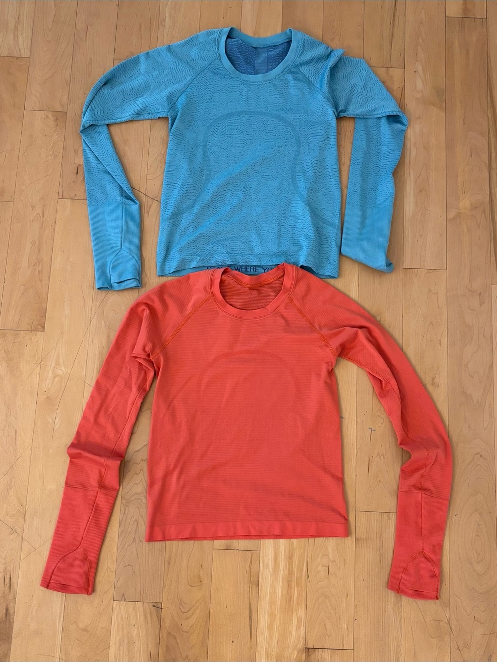 Lululemon sz 4 BUNDLE swiftly tech long sleeve shirt 2.0 waist length - Picture 1 of 2